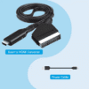 Καλώδιο SCART/HDMI  1m γιά αποκωδικοποιητή,HDTV,DVD - Image 2