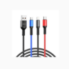 AWEI CL-971-P METAL FAST DATA CABLE/Τριπλό Καλώδιο Ταχείας Φόρτισης1.25m - Image 2